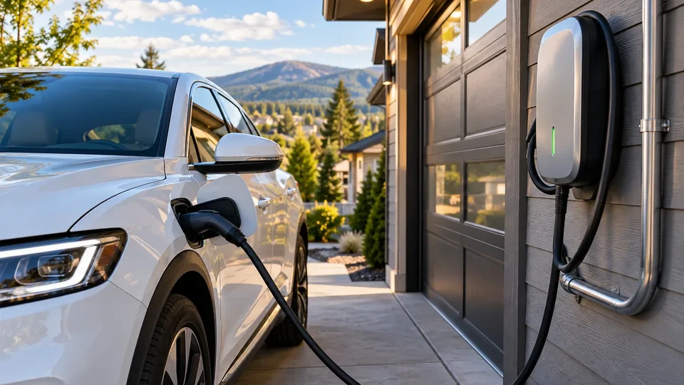 EV Charging in Winter Snow in Spokane WA with Cold Weather Rated Level 2 Charger