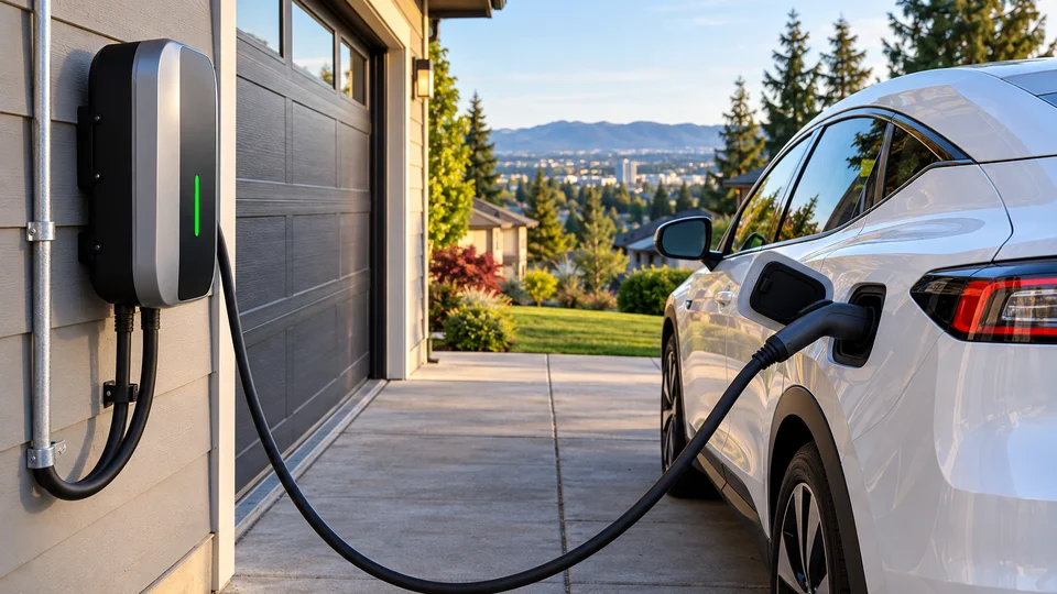 Licensed Master Electrician Installing EV Charger in Comstock Spokane Home